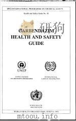 IPCS CARBENDAZIM HEALTH AND SAFETY GUIDE PDF电子版封面 924151082X