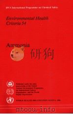 IPCS INTERNATIONAL PROGRAMME ON CHEMICAL SAFETY ENVIRONMENTAL HEALTH CRITERIA 54 AMMONIA（ PDF版）