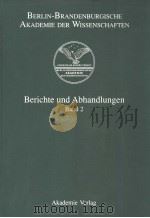 BERICHTE UND ABHANDLUNGEN BAND 2 PDF电子版封面 3050029587