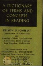 A DICTIONARY OF TERMS AND COMCEPTS IN READING PDF电子版封面 DELWYN G·SCHUBERT