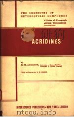 ACRIDINES PDF电子版封面 R·M·ACHESON