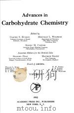 ADVANCES IN CARBOHYDRATE CHEMISTRY VOLUME 7 PDF电子版封面 CLAUDE S.HUDSON MELVILLE L.WO