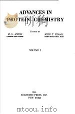 ADVANCES IN PROTEIN CHEMISTRY PDF电子版封面 M·L·ANSON