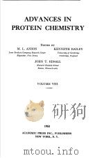 ADVANCES IN PROTEIN CHEMISTRY VOLUME Ⅷ PDF电子版封面 M·L·ANSON