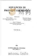 ADVANCES IN PROTEIN CHEMISTRY VOLUME Ⅸ PDF电子版封面 M·L·ANSON