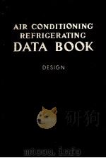 AIR CONDITIONING REFRIGERATING DATA BOOK PDF电子版封面 DESIGN VOLUME