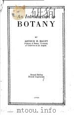 AN INTRODUCTION TO BOTANY SECOND EDILION PDF电子版封面 BTHUR W.HAUPT