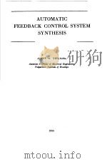 AUTOMATIC FEEDBACK CONTROL SYSTEM SYNTHESIS（ PDF版）