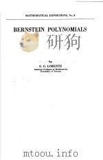 BERNSTEIN POLYNOMIALS PDF电子版封面 G·G·LORENTZ