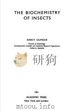 BIOCHEMISTRY OF INSECTS PDF电子版封面 DARCY GILMOUR