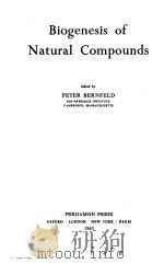 BIOLENESIS OF NATURAL COMPOUNDS PDF电子版封面 PETER BERNFELD