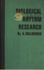 BIOLOGICAL RHYTHM RESEARCH PDF电子版封面 A.SOLLBERGER
