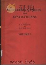 BIOMETRIKA TABLES FOR STATISTICIANS PDF电子版封面 E·S·PEARSON H·O·HARTLEY