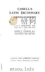 CASSELL.S LATIN DICTIONARY PDF电子版封面 J·R·MARCHANT