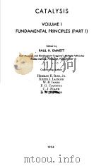 CATALYSIS VOLUME 1 PDF电子版封面 PAUL H·EMMETT