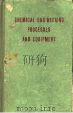 CHEMICAL ENGINEERING PROCESSES AND EQUIPMENT PDF电子版封面