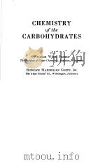 CHEMISTRY OF THE CARBOHYDRATES PDF电子版封面