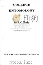 COLLEGE ENTOMOLOGY PDF电子版封面 E·O·ESSIG