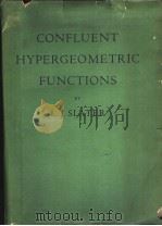 CONFLUENT HYPERGEOMETRIC FUNCTIONS PDF电子版封面 L·J·SLATER