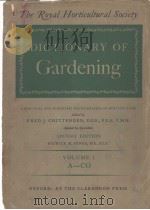 DICTIONARY OF GARDENING PDF电子版封面 J·CHITTENDEN
