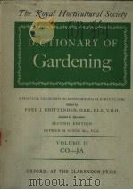 DICTIONARY OF GARDENING PDF电子版封面 FRED J·CHITTENDEN