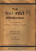 DIE TIERWELT MITTELEUROPAS PDF电子版封面