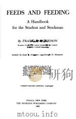 FEEDS AND FEEDING PDF电子版封面 FRAND B.MORRISON