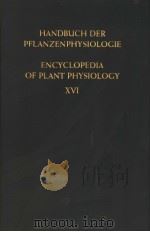 HANDBUCH DER PFLANZENPHYSIOLOGIE ENCYCLOPEDIA OF PLANT PHYSIOLOGY ⅩⅥ PDF电子版封面 W.RUHLAND