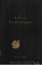 HYDROLOGIE PDF电子版封面 E.PRINZ