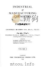 INDUSTRIAL AND MANUFACTURING CHEMISTRY PART Ⅱ INORGANIC VOLUME Ⅰ 1954 PDF电子版封面
