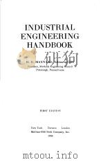 INDUSTRIAL ENGINEERING HANDBOOK PDF电子版封面 H·B·MAYNARD