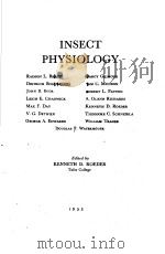 INSECT PHYSIOLOGY PDF电子版封面