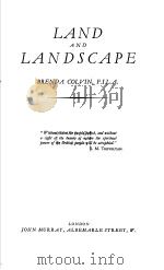 LAND AND LANDSCAPE PDF电子版封面 BRENDA COLVIN F·I·L·A