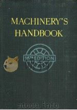 MACHINERY'S HANDBOOK PDF电子版封面 ERIK OBERG AND F·D·JONES