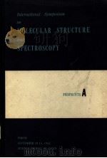 MOLECULAR STRUCTURE AND SPECTROSCOPY PREPRINTS A PDF电子版封面