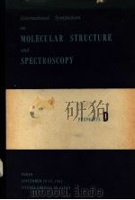 MOLECULAR STRUCTURE AND SPECTROSCOPY PREPRINTS D PDF电子版封面