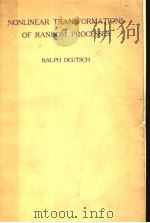 NONLINEATR TRANSFORMATIONS OF RANDOM PROCESSES PDF电子版封面 RALPH DEUTSCH