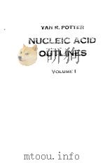 NUCLEIC ACID OUTLINES VOLUME Ⅰ STRUCTURE AND METABOLISM PDF电子版封面 VAN R.POTTER