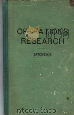 OPERATIONS RESEARCH PDF电子版封面 JAMES H.BATCHELOR