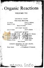 ORGANIC REACTIONS VOLUME Ⅶ PDF电子版封面 A·H·BLATT
