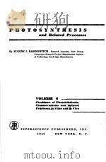 PHOTOSYNTHESIS VOLUME 1 PDF电子版封面 I·RABINOWTTCH