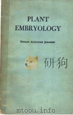 PLANT EMBRYOLOGY PDF电子版封面