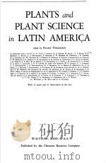 PLANTS AND PLANT SCIENCE IN LATIN AMERICA PDF电子版封面 WALTHAM MASS