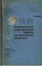 PROBABILITY AND RELATED TOPICS IN PHYSICAL SCIENCES VOLUME 1 PDF电子版封面 G·E·UHIENBECK