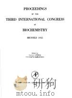 PROCEEDINGS OF THE THIRD INTERNATIONAL CONGRESS OF BIOCHEMISTRY PDF电子版封面