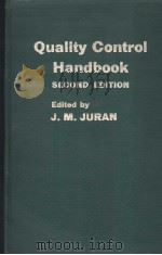 QUALITY COMTROL HANDBOOK PDF电子版封面 J·M·JURAN EDITOR-IN-CHIDR