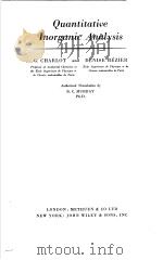 QUANTITATIVE INORGANIC ANALYSIS（ PDF版）