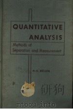 QUANTITATIVE ANALYSIS PDF电子版封面 M·G·MELLON