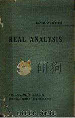 REAL ANALYSIS PDF电子版封面 MCSHANE·BOTTS