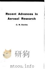 RECENT ADVANCES IN AEROSOL RESEARCH PDF电子版封面 C·N·DAVIES